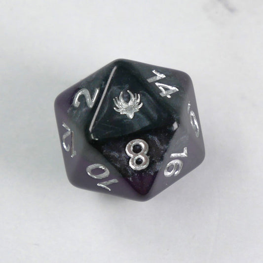 Forgotten Amethyst - 7 Piece DnD Dice Set | Acrylic RPG Gaming Dice