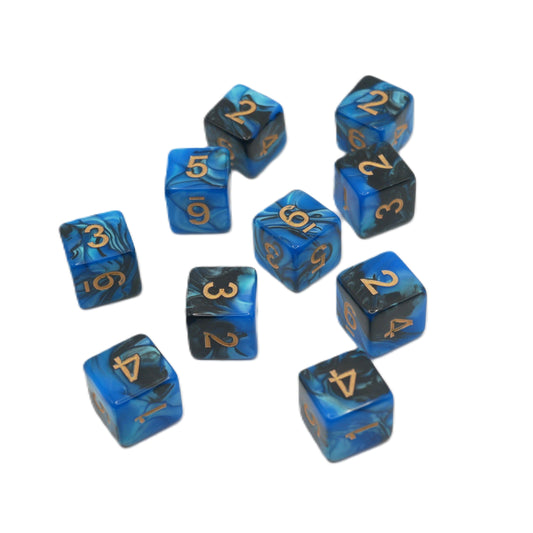 Frozen Corruption 10d6 - DnD Dice Set | Acrylic RPG Gaming Dice