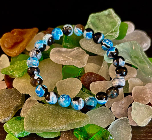 Memory Bracelet Natural Bluestone - Mental Clarity, Focus, Concentration
