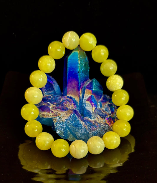 Lemon Jade Beaded Bracelet – Uplifting Energy & Vibrant Style (8mm and 10mm size beads)