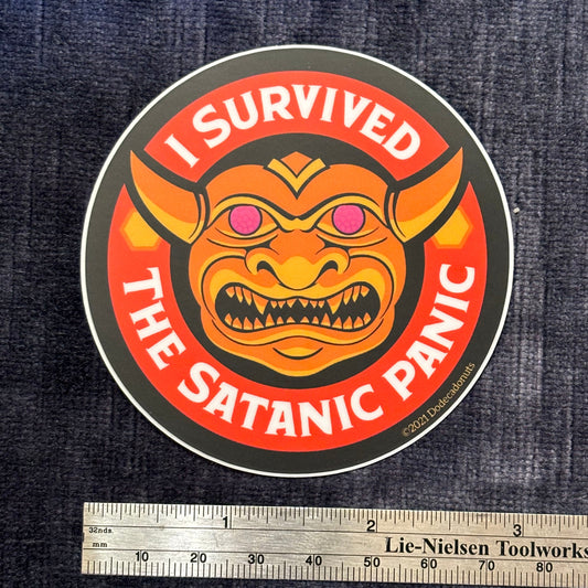 I Survived the Satanic Panic Vinyl Sticker — Nostalgia Meets Statement-Making