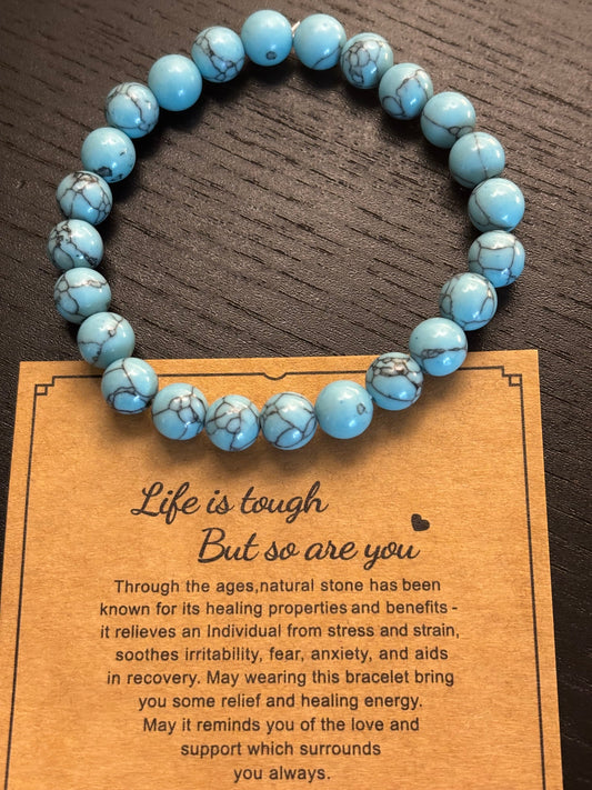 Natural Stone Friendship Bracelet – Gift Bracelet with Message Card