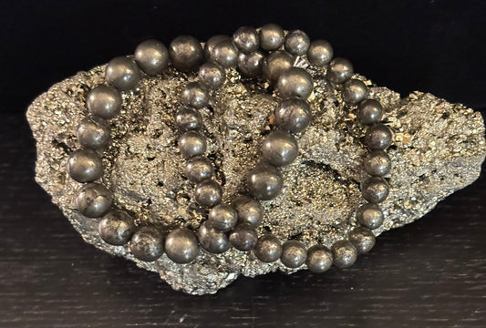 Unlock Abundance & Inner Strength with Our Genuine Pyrite Beaded Bracelet