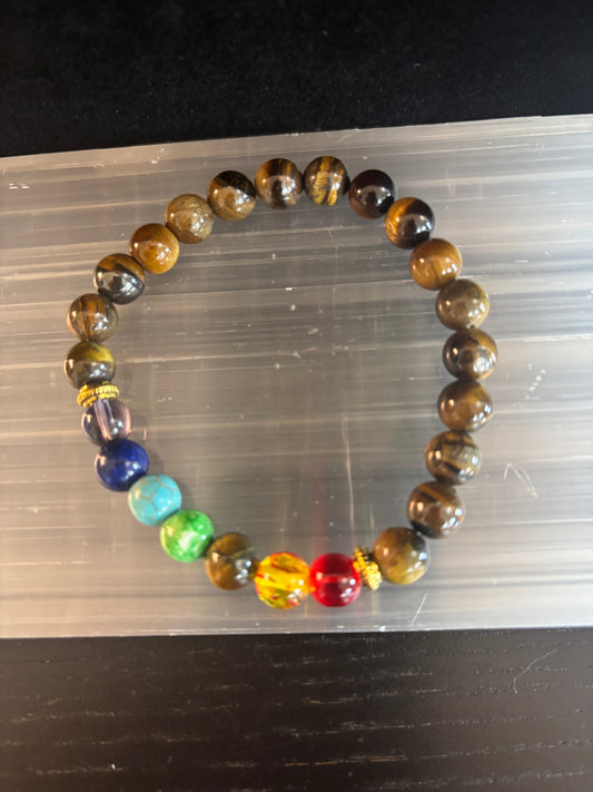 Chakra Healing Tiger Eye Bead Bracelet – Unisex Energy Balance Jewelry