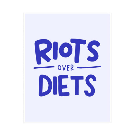 Riots Over Diets Unframed Art Print