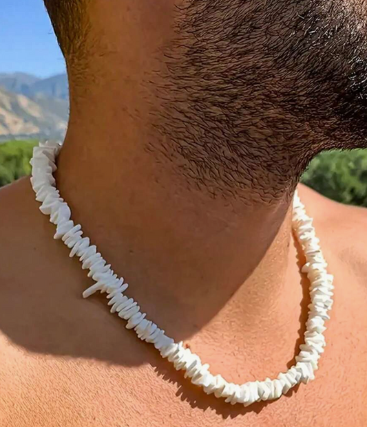 White Puka Shell Chakra Necklace – Zen-Inspired Natural Shell Jewelry