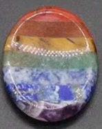 Chakra Crystal Palm Stone – Natural Worry Stone (1.4 x 1.8 inches)