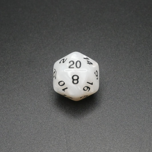 Snowy Owl - 7 Piece DnD Dice Set | Acrylic RPG Gaming Dice