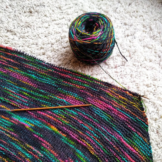 Neon Pop Shawl Knitting Pattern