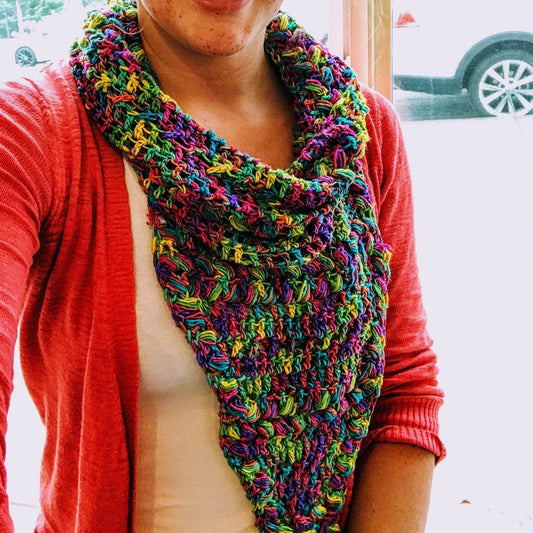 Rainbow Meadows Cowl Crochet Pattern