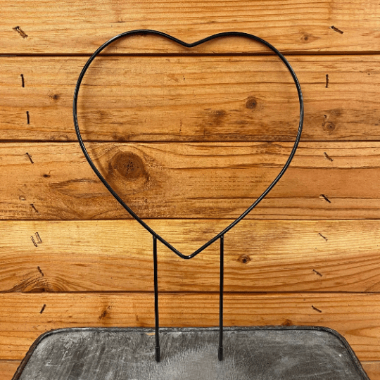 Coated Metal Plant Trellis -Heart