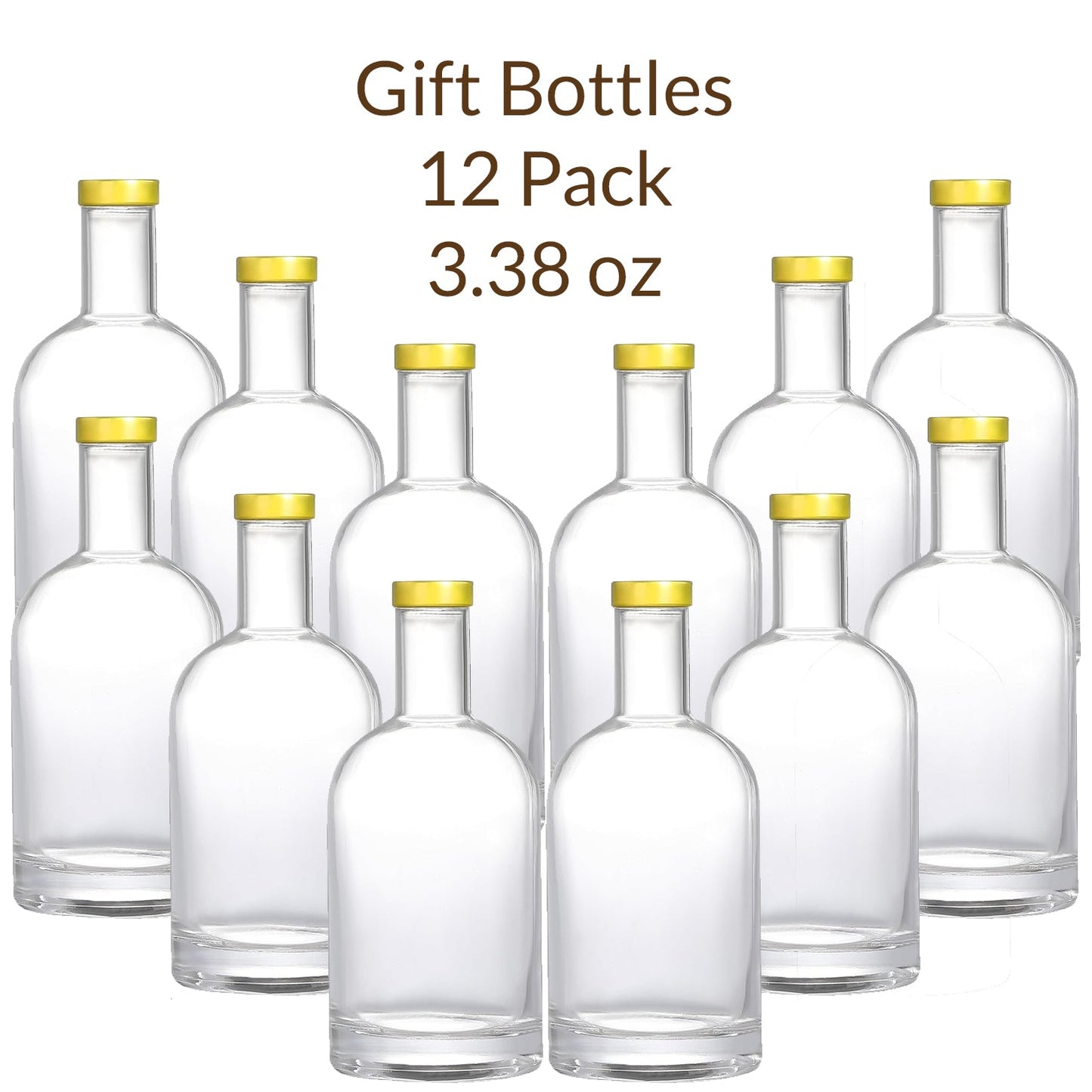 3.38 OZ Premium Glass Cork Top Bottle for Gifting Vanilla Extract with Label 100 ml