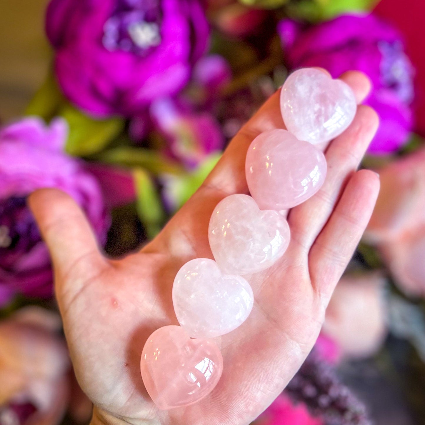 3 cm Rose Quartz Hearts for Valentines Day Gifts