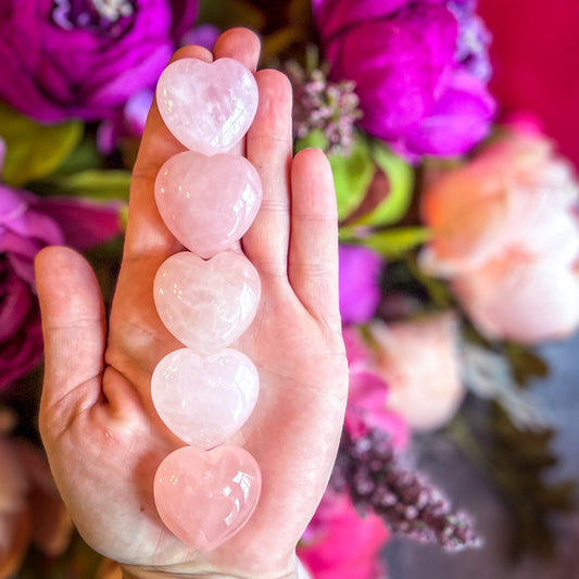 3 cm Rose Quartz Hearts for Valentines Day Gifts
