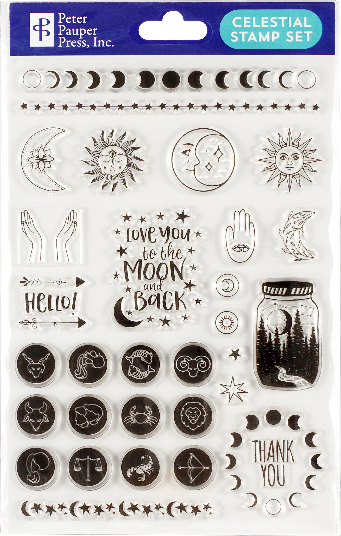 Celestial Clear Silicone Stamp Set