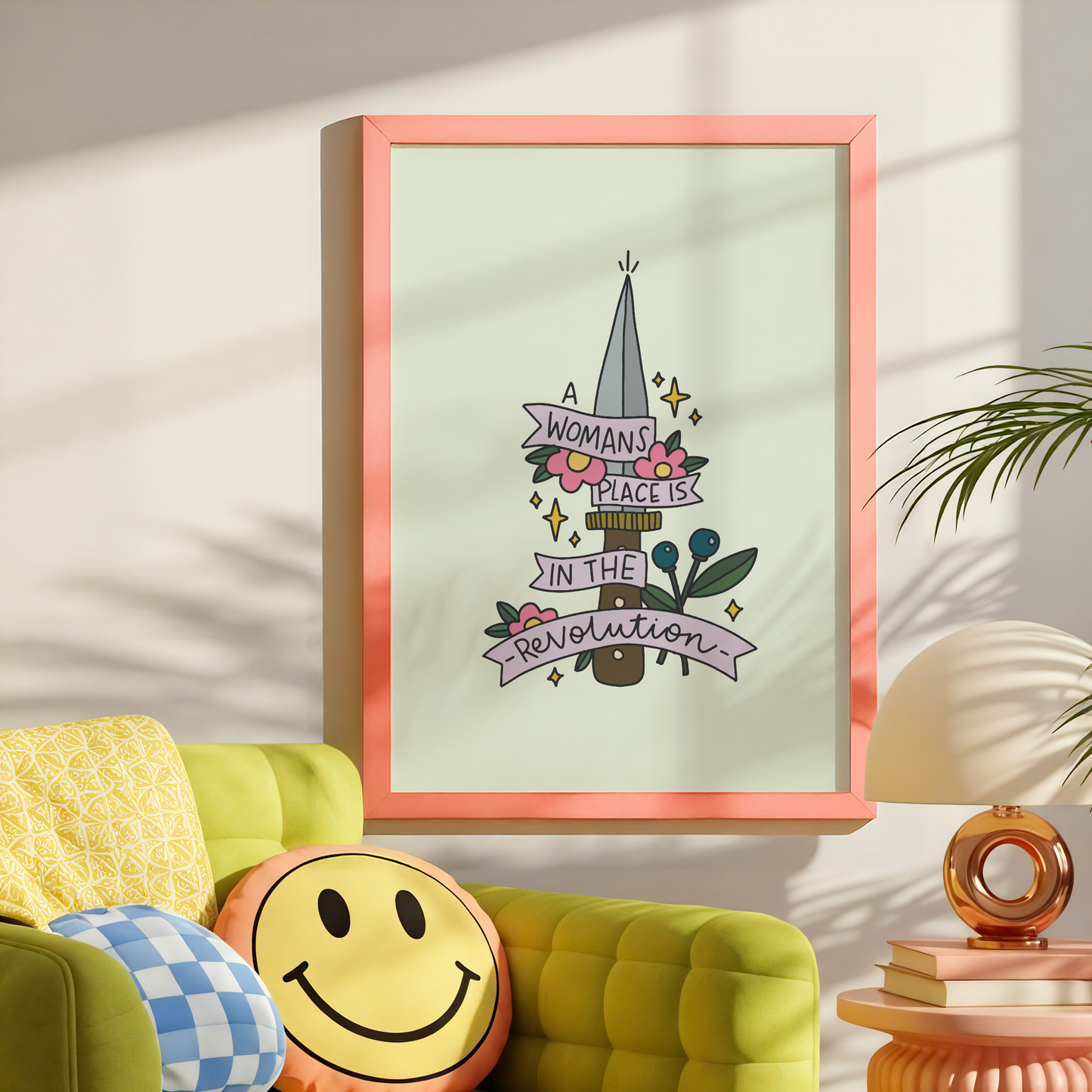 A Woman's Place Is In The Revolution Unframed Art Print