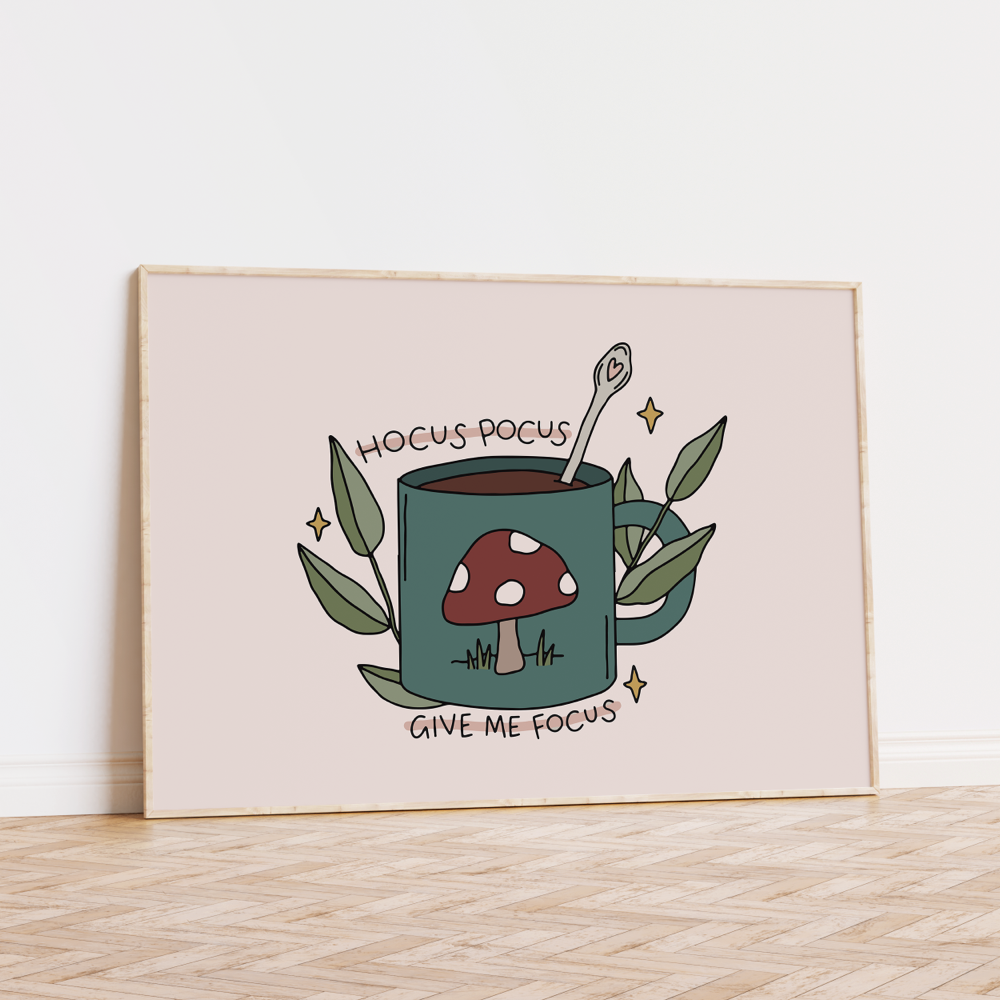 Hocus Pocus Give Me Focus Unframed Art Print