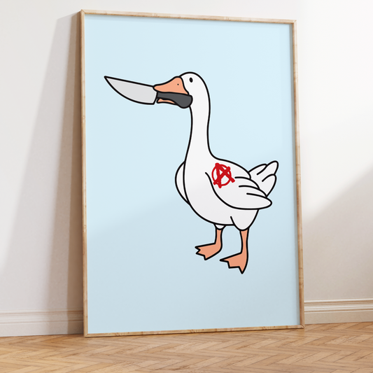 Angry Goose Unframed Art Print