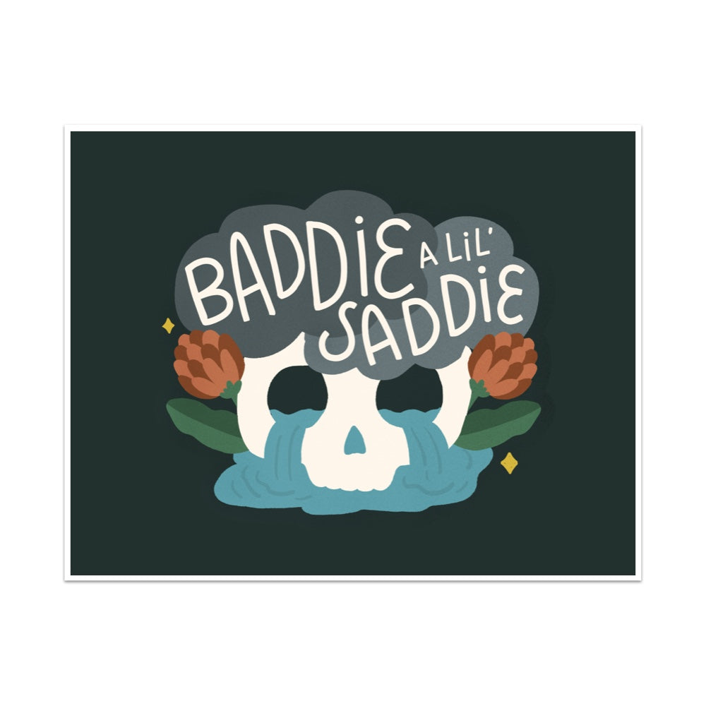 Baddie a Lil' Saddie Unframed Art Print