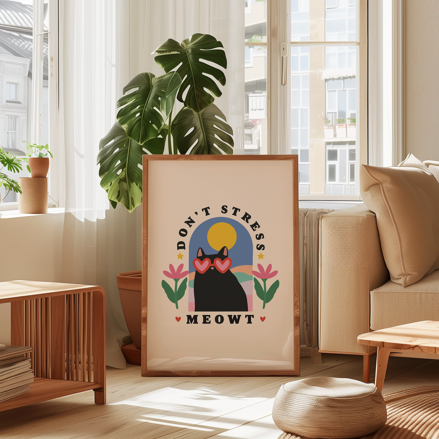 Don't Stress Meowt Unframed Art Print