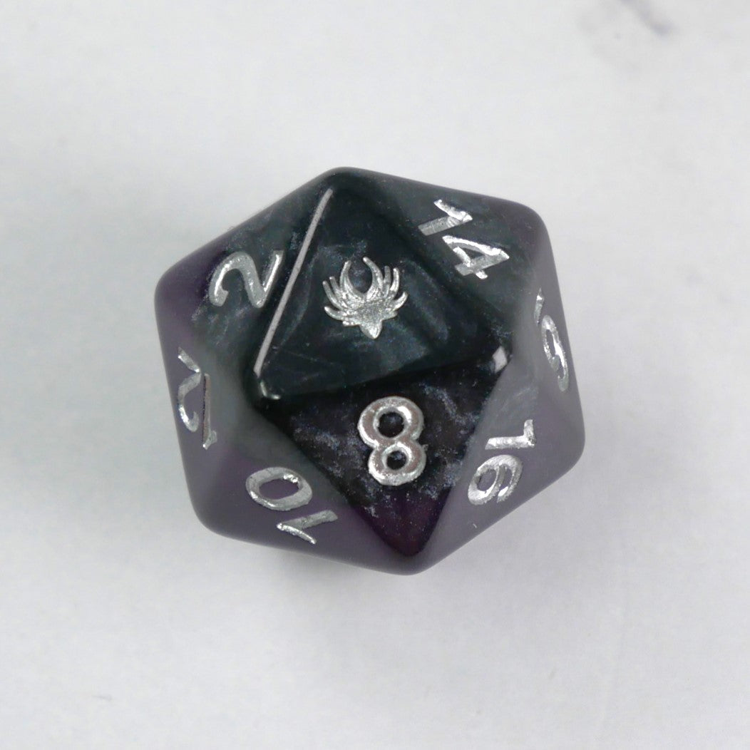 Forgotten Amethyst - 7 Piece DnD Dice Set | Acrylic RPG Gaming Dice