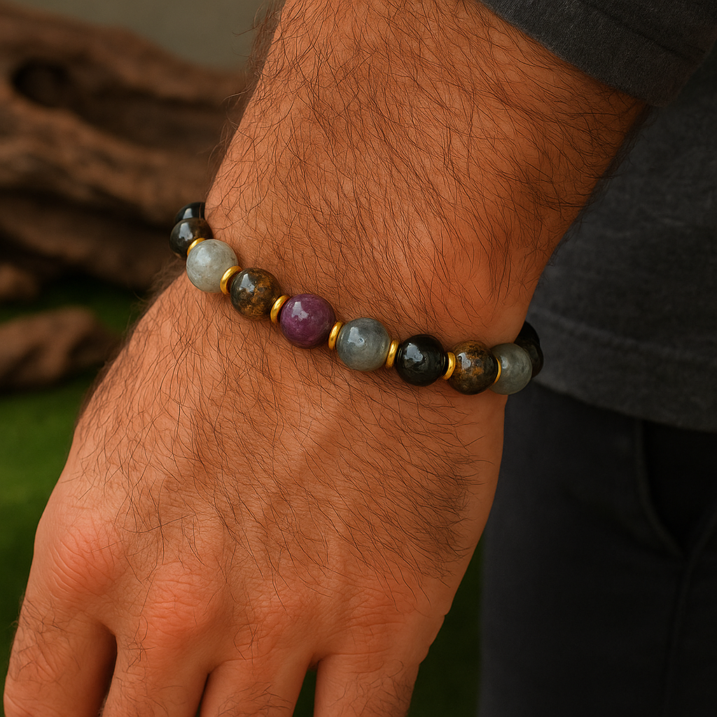 Mystic Energy Mixed Natural Stone Bracelet – Grounding, Protection & Spiritual Balance