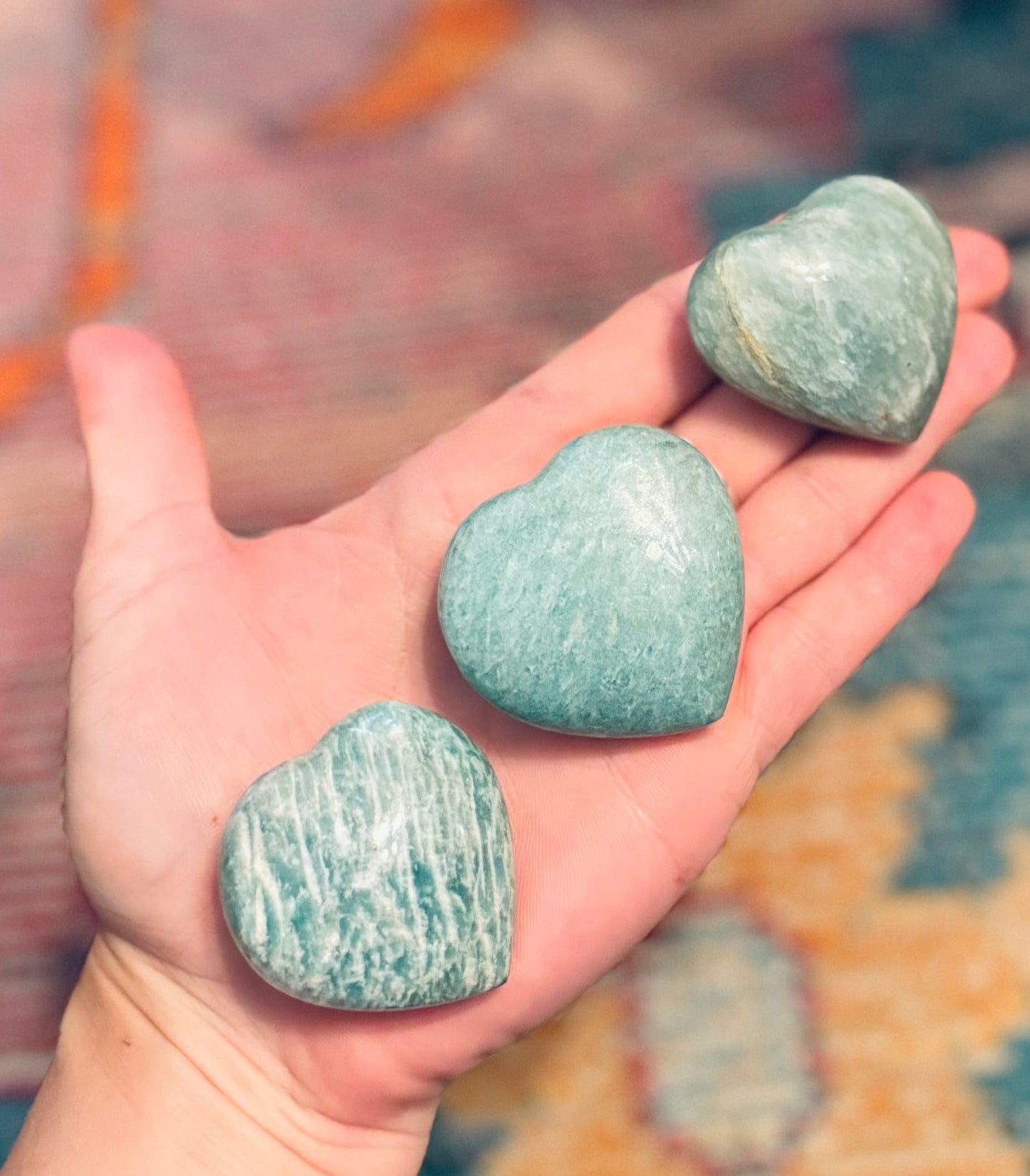 Amazonite Crystal Hearts, Amazonstone Heart