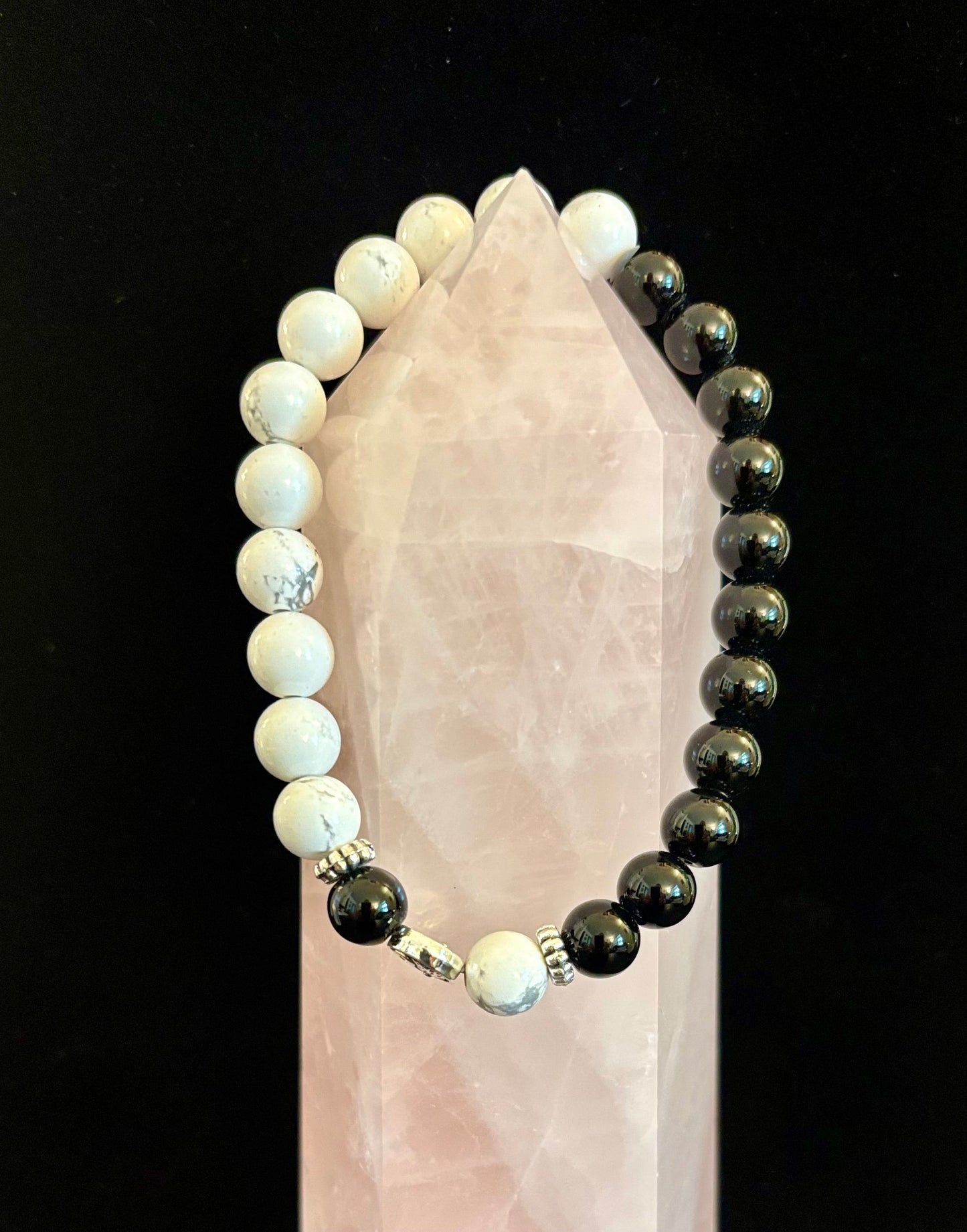 Yin Yang Energy Bracelet – Bold Black & White Beads (Balance with a Twist)