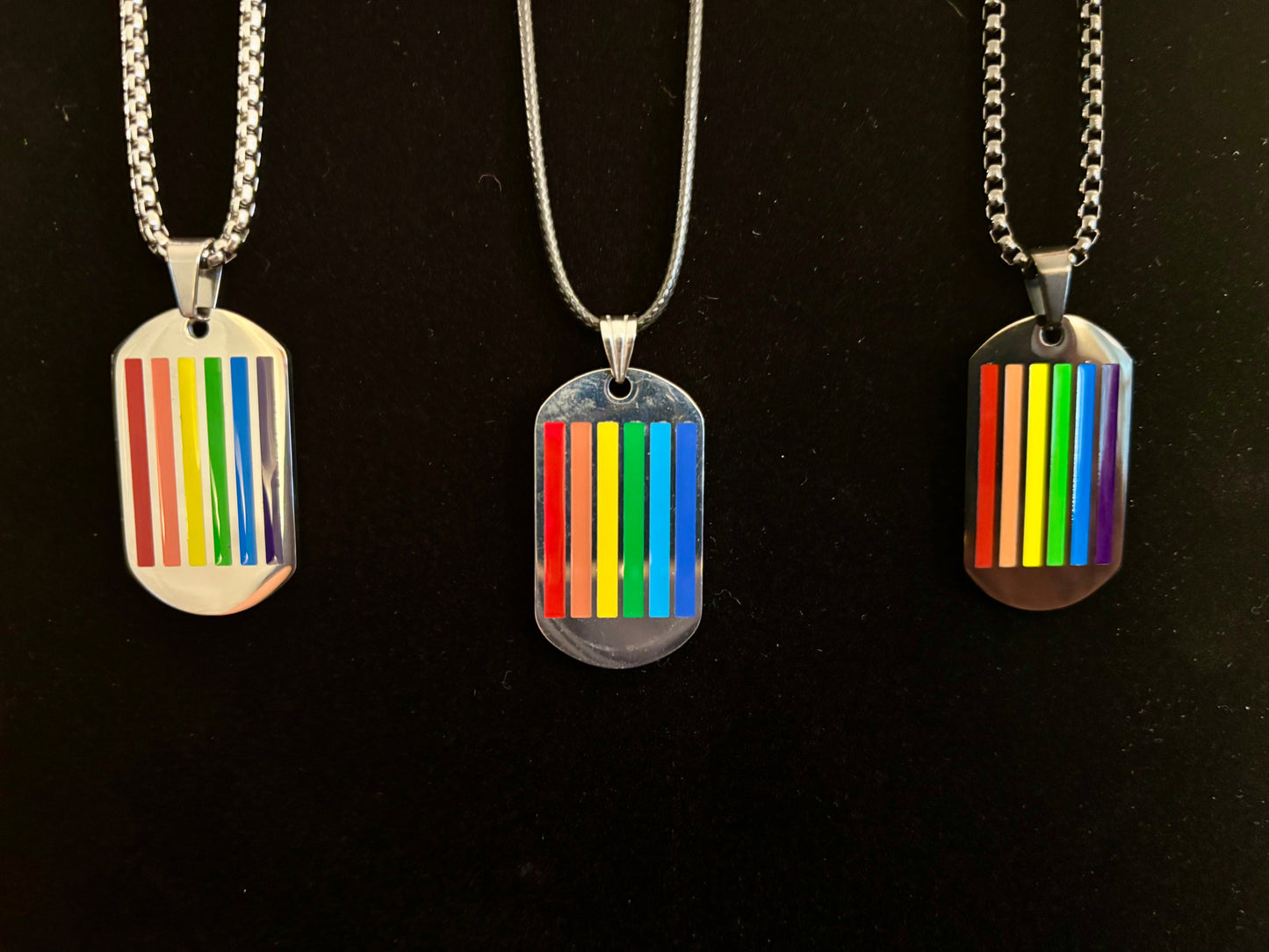 Bold Pride Dog Tag Necklace Collection – 3 Unique Styles
