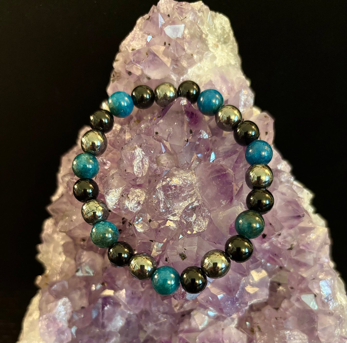 Triple Protection Bracelet - Blue Tiger Eye, Black Obsidian, Hematite