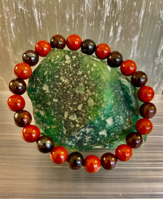 Powerful Protection Bracelet – Red Tiger Eye & Natural Stone Healing Bracelet