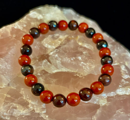 Powerful Protection Bracelet – Red Tiger Eye & Natural Stone Healing Bracelet