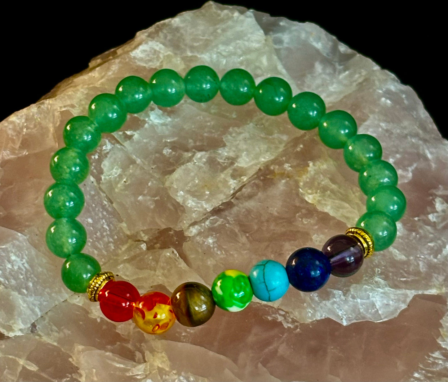 Chakra & Green Aventurine Healing Bracelet