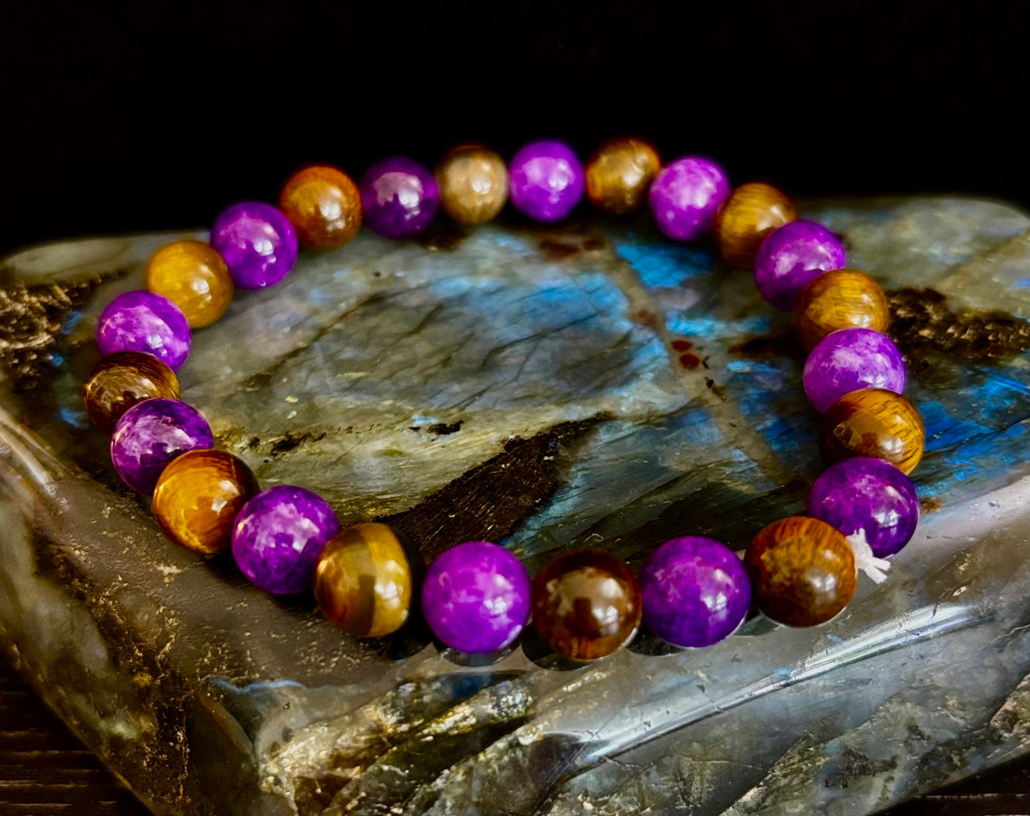 Amethyst & Tiger’s Eye Protection & Focus Bracelet