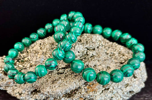Malachite Bead Bracelet – Transformation and Protection