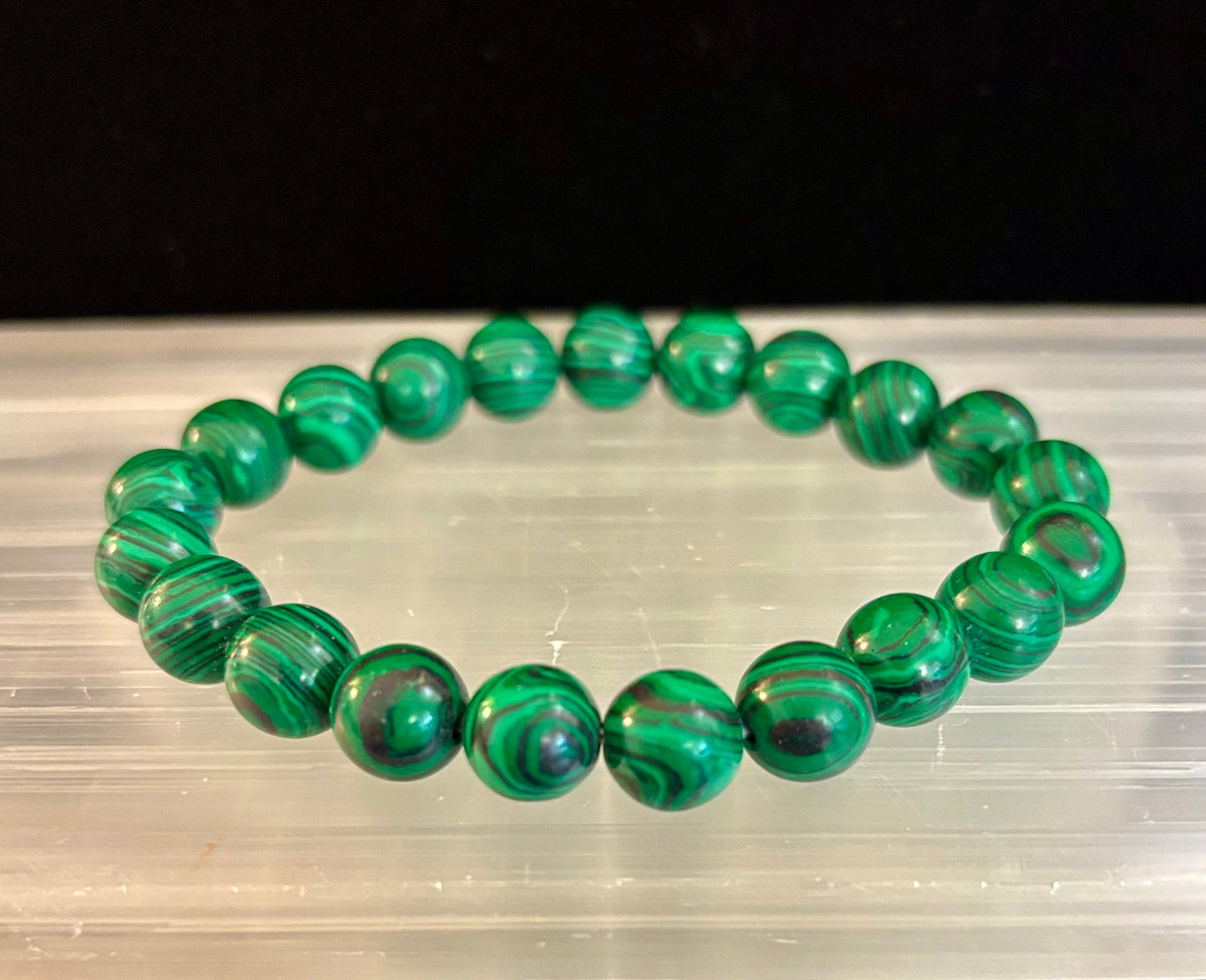 Malachite Bead Bracelet – Transformation and Protection