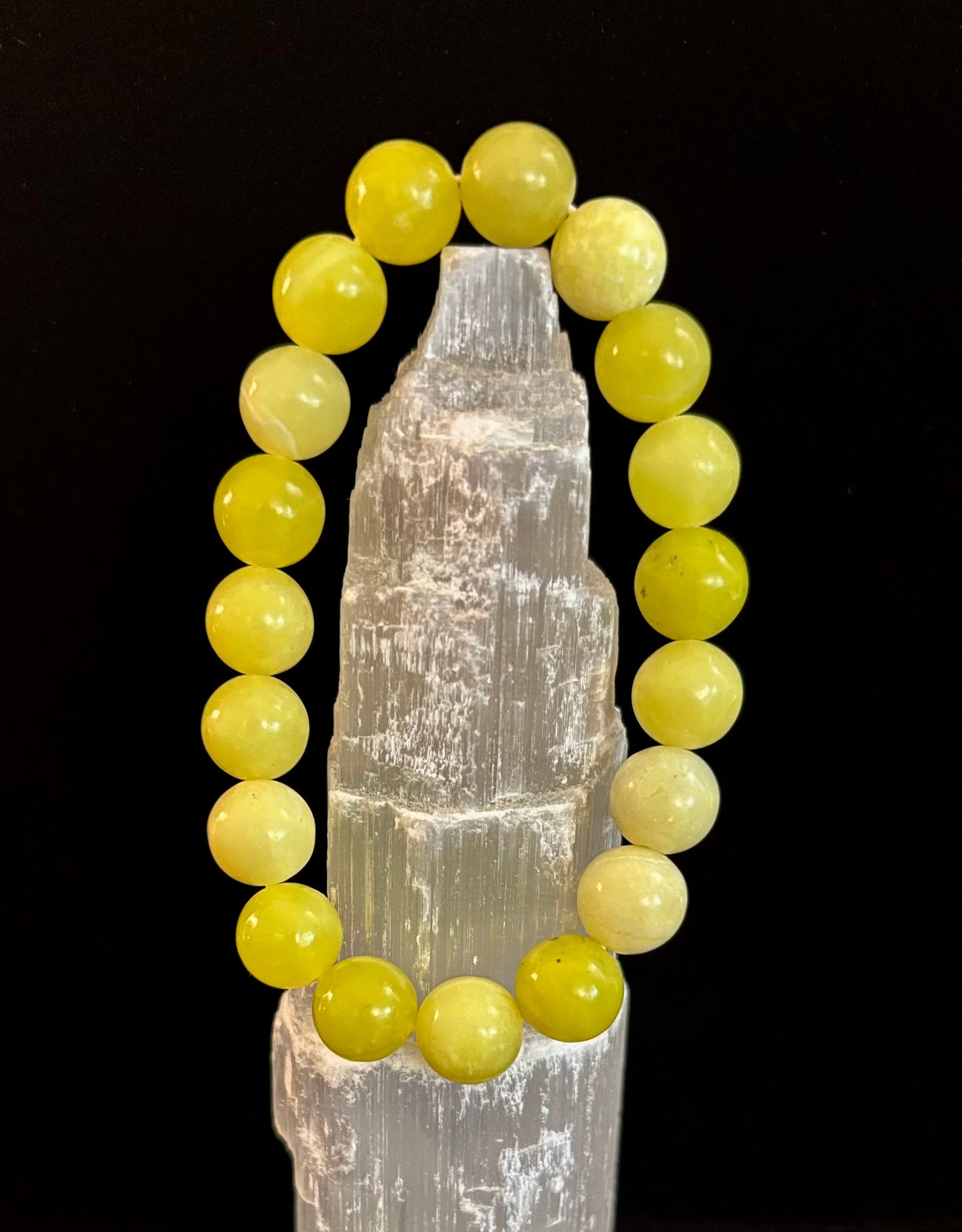 Lemon Jade Beaded Bracelet – Uplifting Energy & Vibrant Style (8mm and 10mm size beads)