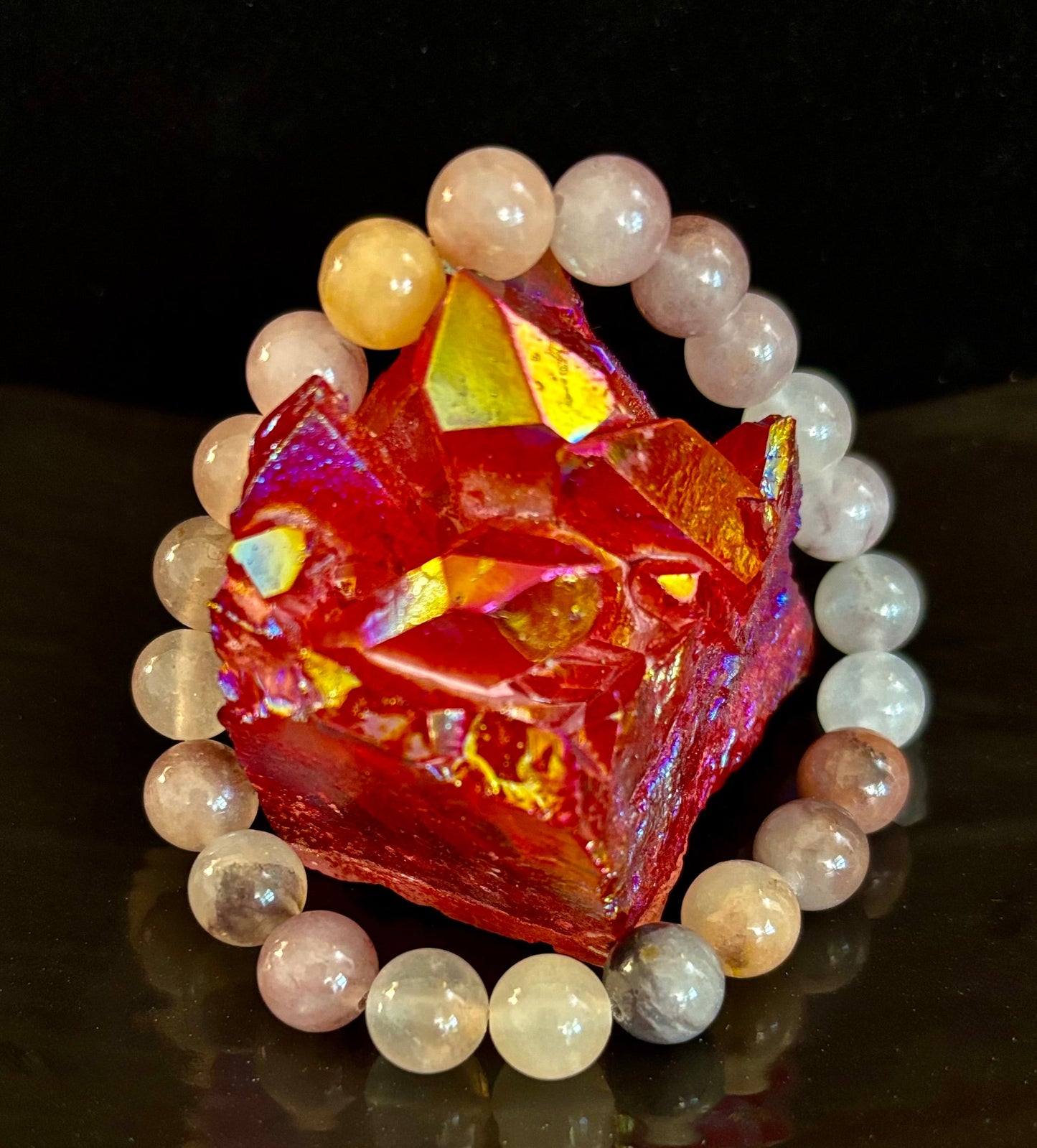 Elegant Natural Stone Crystal Bracelet – Soothing Energy and Timeless Style