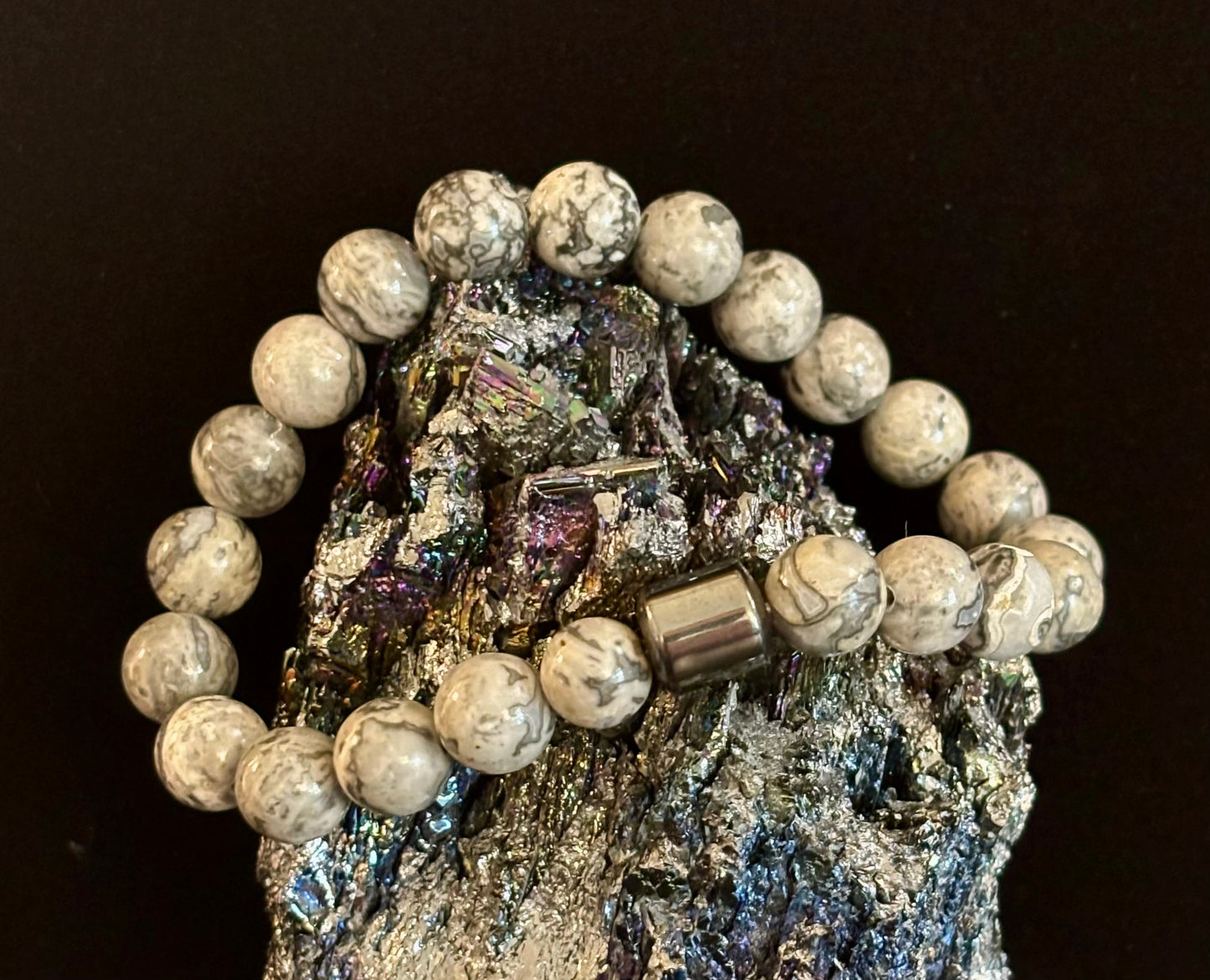 Men's Earth Energy Collection – 6 Choices - Natural Stone & Magnetic Bead Bracelets for Large Wrists