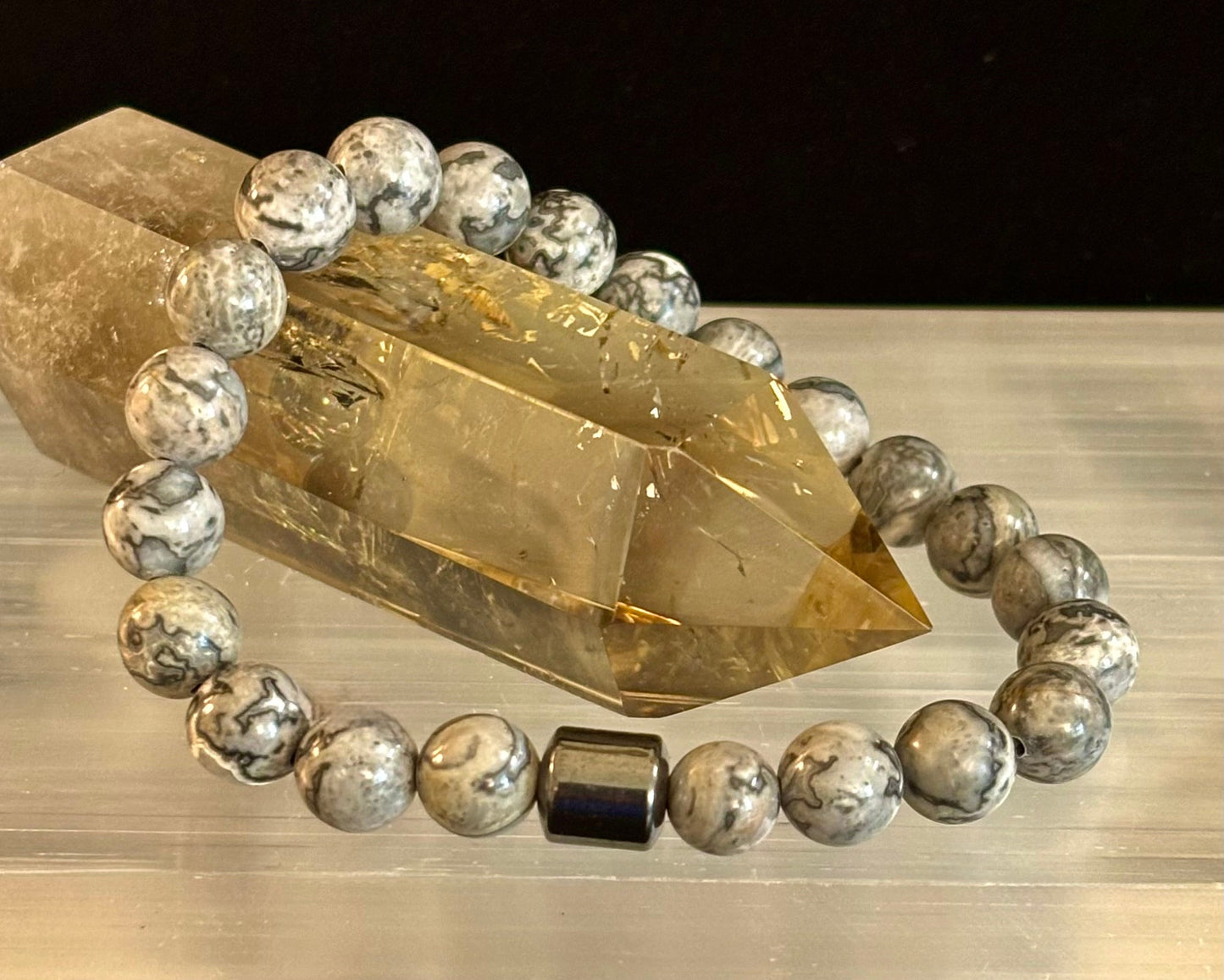 Men's Earth Energy Collection – 6 Choices - Natural Stone & Magnetic Bead Bracelets for Large Wrists