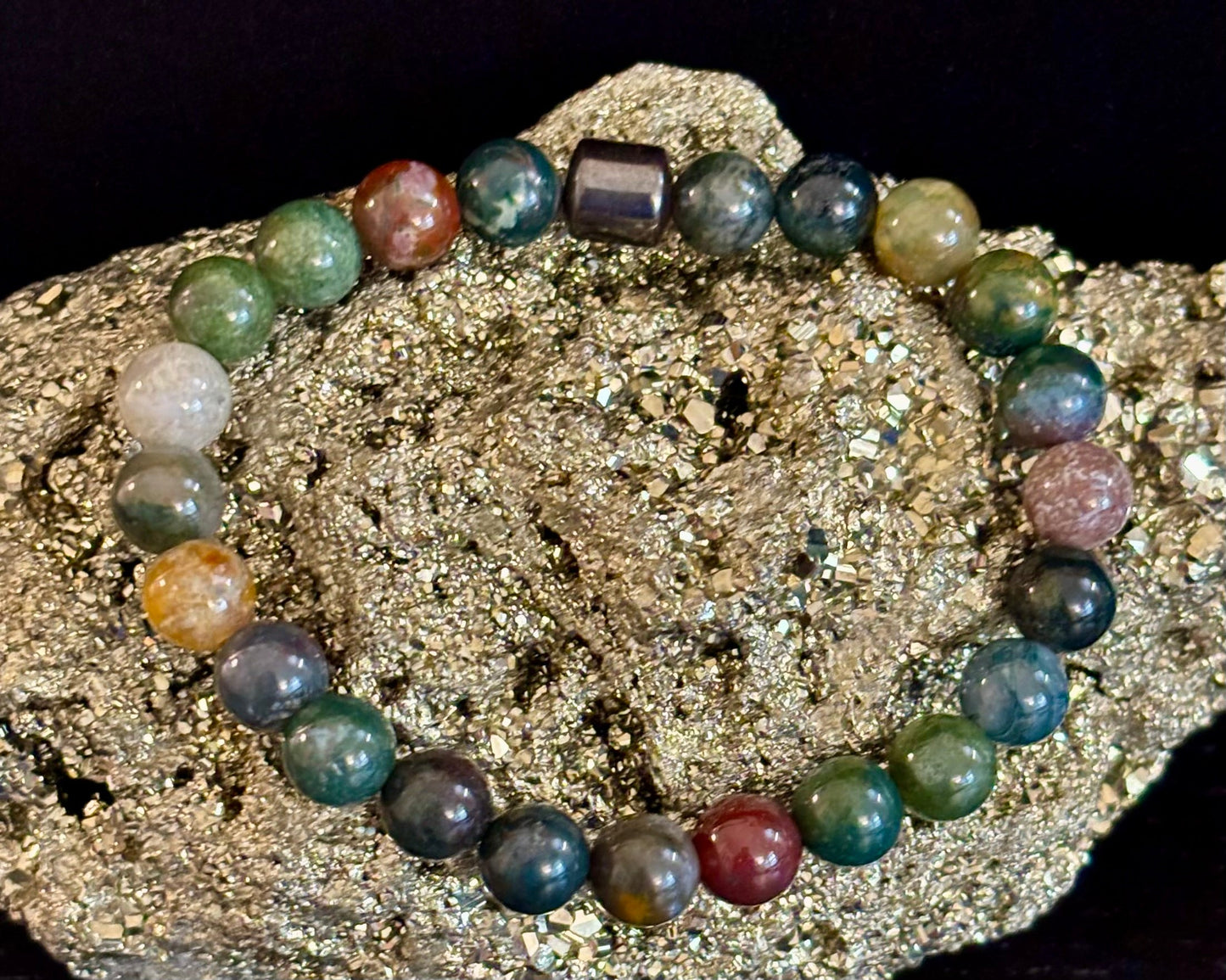 Men's Earth Energy Collection – 6 Choices - Natural Stone & Magnetic Bead Bracelets for Large Wrists