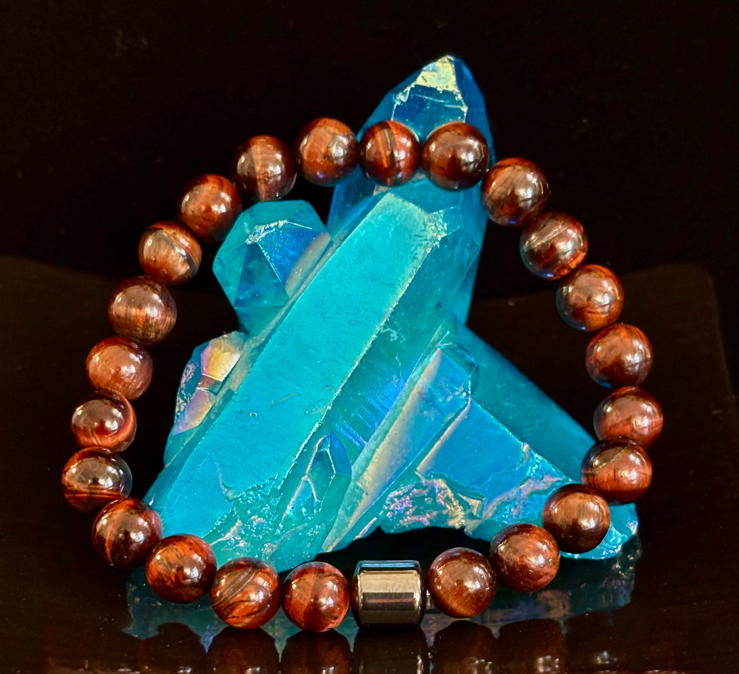 Men's Earth Energy Collection – 6 Choices - Natural Stone & Magnetic Bead Bracelets for Large Wrists