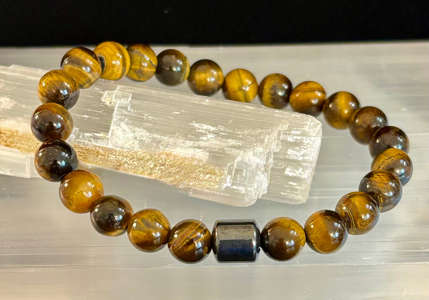 Men's Earth Energy Collection – 6 Choices - Natural Stone & Magnetic Bead Bracelets for Large Wrists