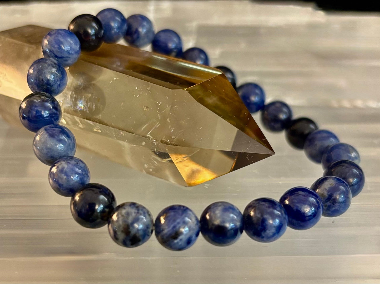 Sodalite Gemstone Bracelet – Intuition, Truth & Emotional Balance