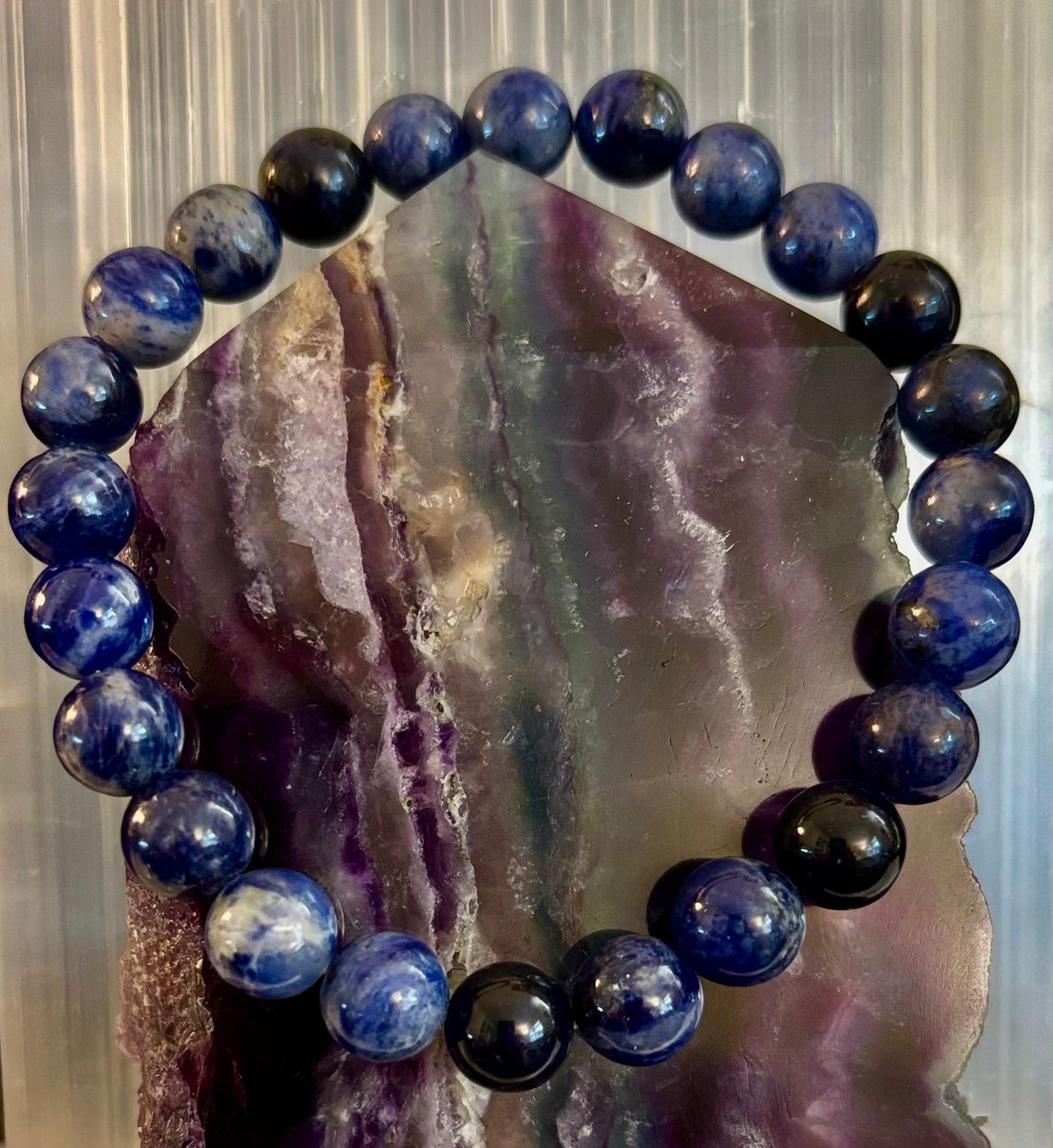 Sodalite Gemstone Bracelet – Intuition, Truth & Emotional Balance