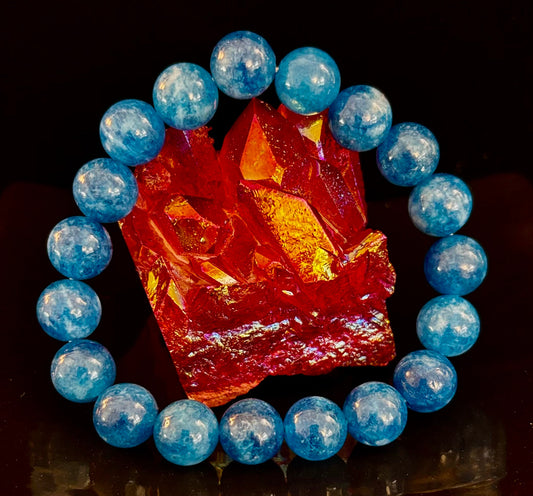 Blue Apatite Beads Bracelet - Enhance Creativity