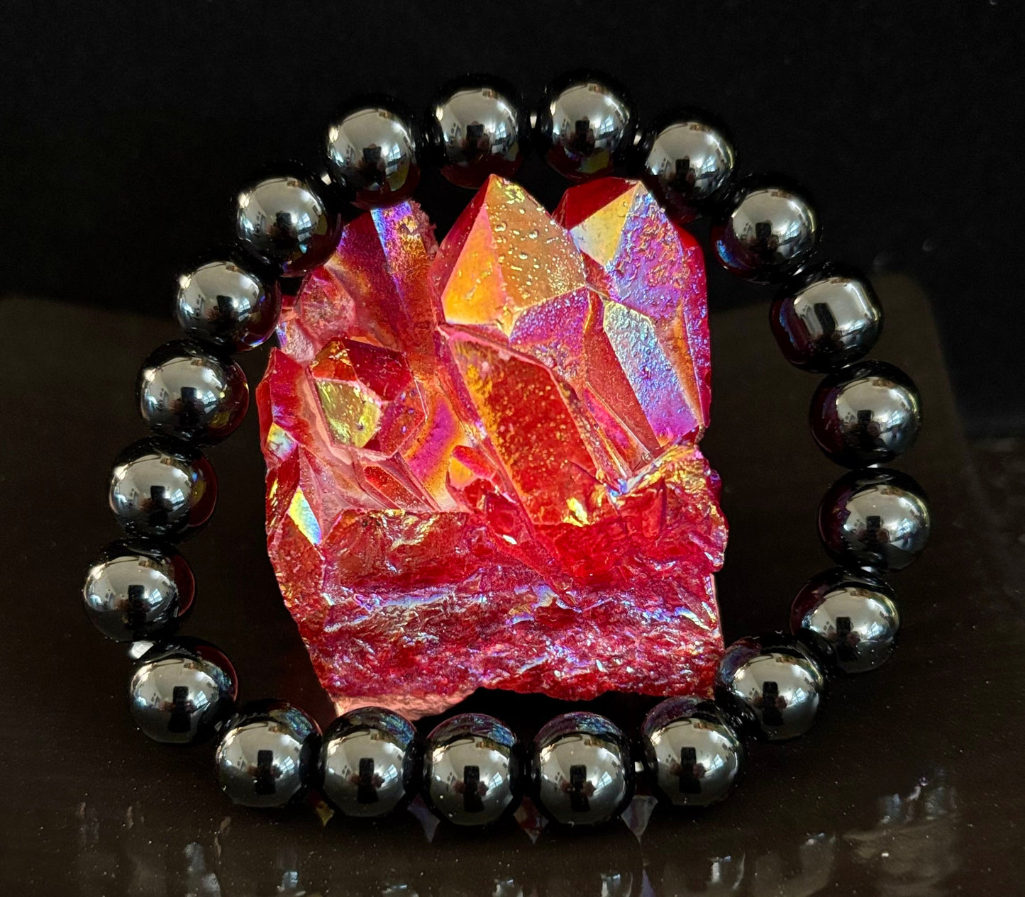 Black Obsidian Beaded Bracelet – Grounding, Protection & Inner Peace