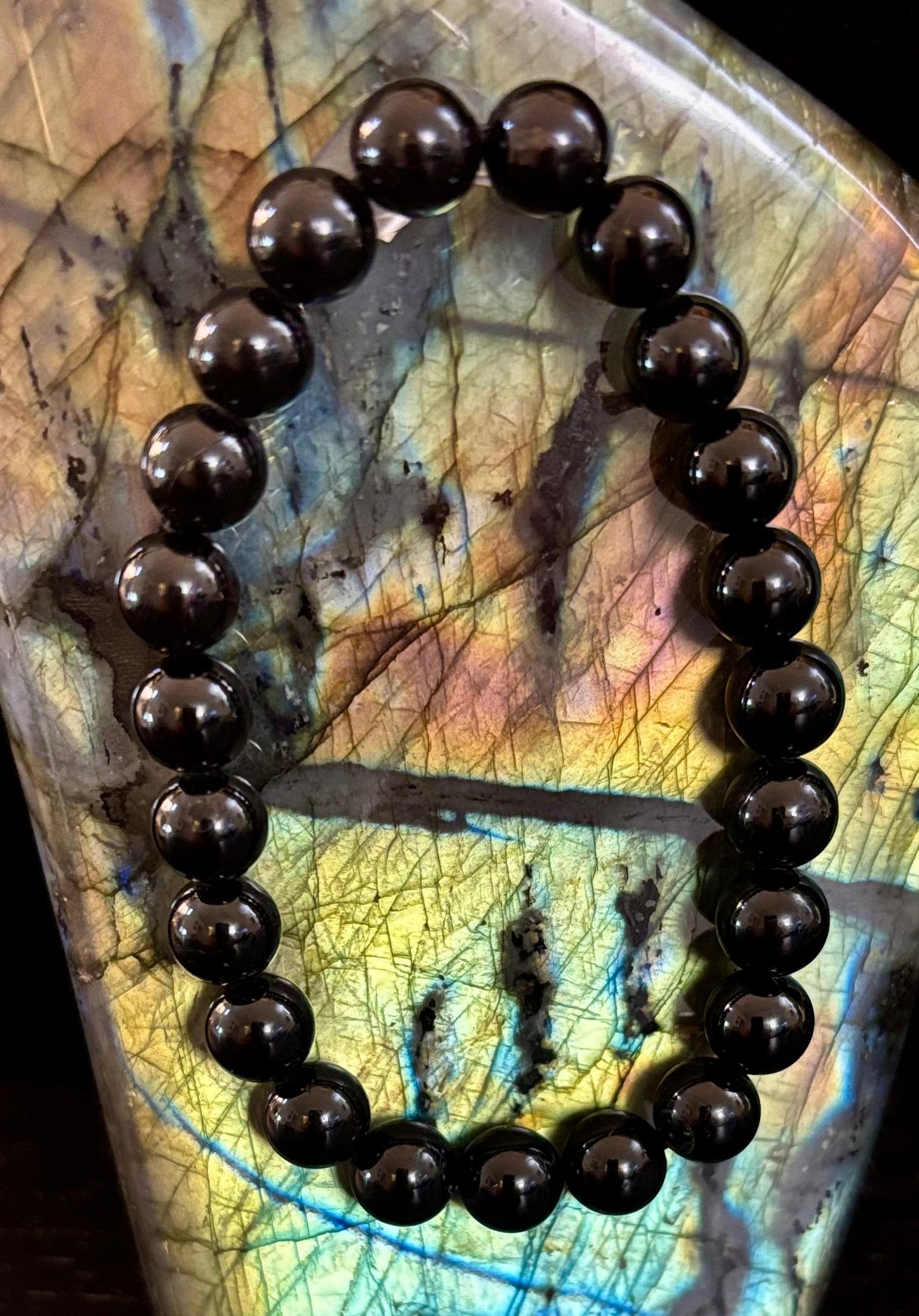 Black Tourmaline Bracelet – Protection, Grounding & Energy Shield