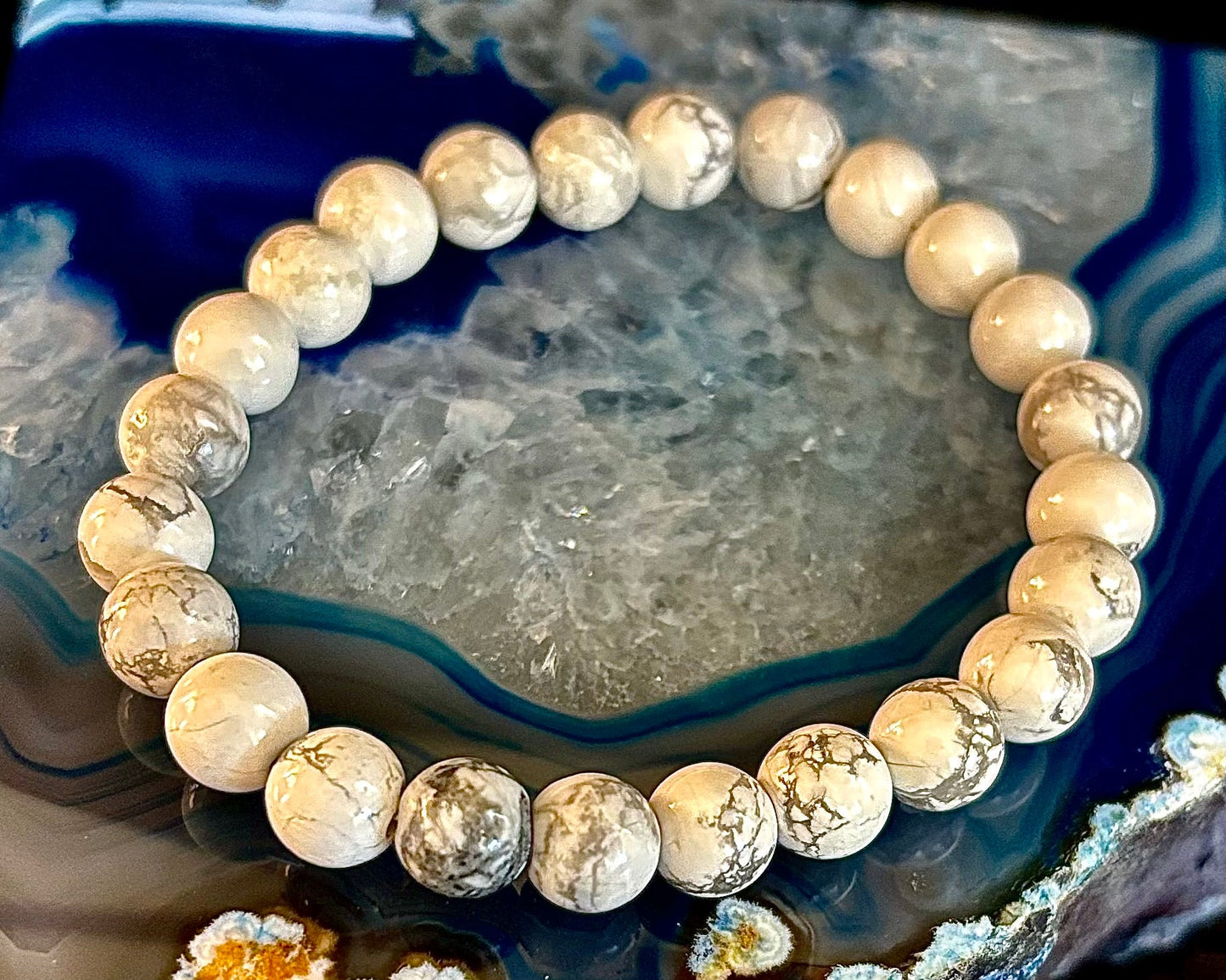 White Howlite Bracelet – Calm, Clarity & Inner Peace
