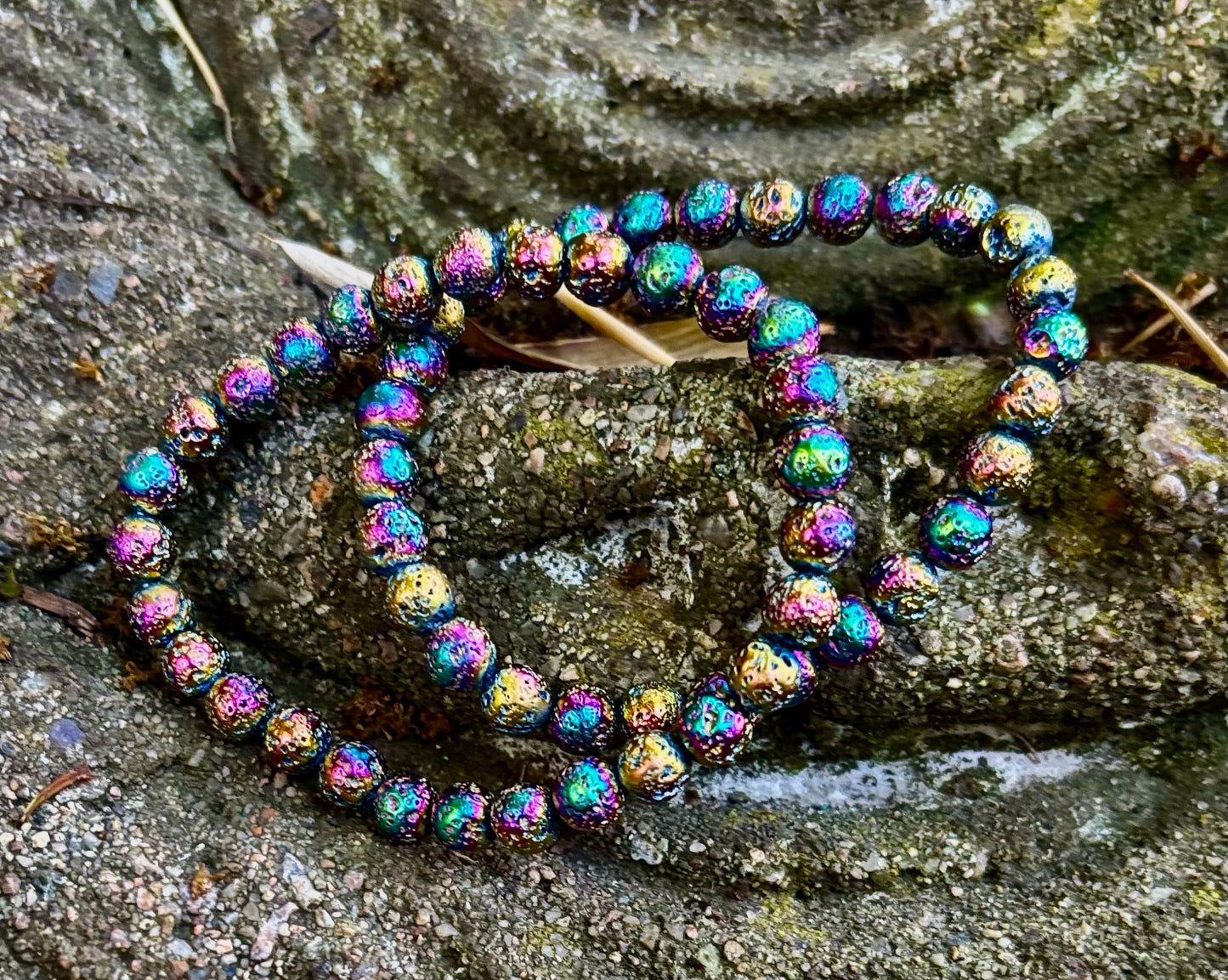 Rainbow Lava Rock Bracelet – Vibrant Energy & Bold Style